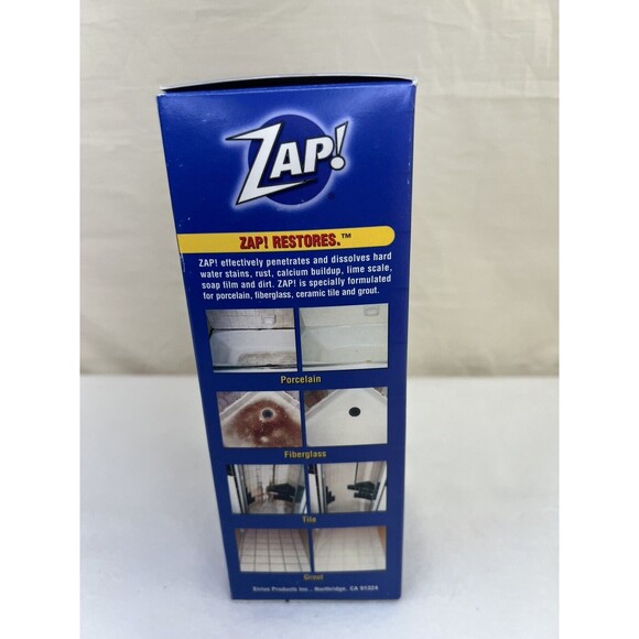 Zap Professional Restorer for Porcelain Fiberglass Tile Grout 16 oz New W/ Pads - Picture 4 of 6